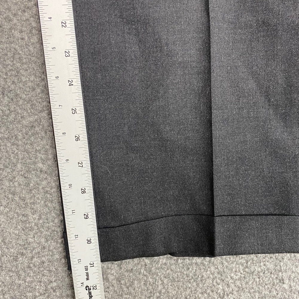 Vintage Polo Ralph Lauren Dalton Wool Trousers Mens 34 Gray Pleated Cuffed‎ USA - Picture 13 of 16